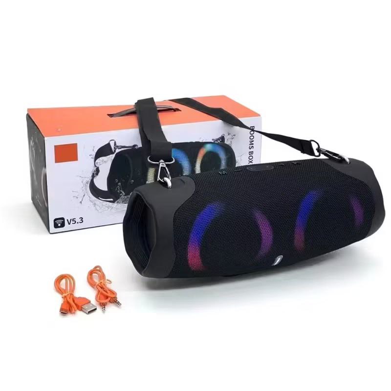 Caixa de Som Grande Potente Bluetooth LED RGB Com Alça Original Inova